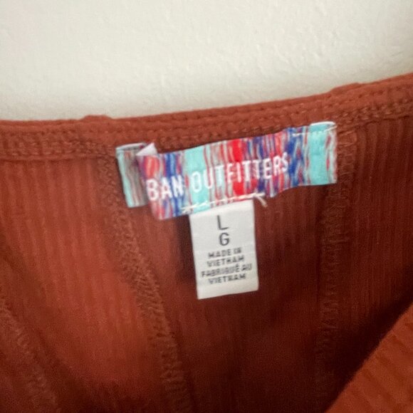 Urban Outfitters Balloon Sleeve Cropped Blouse (L) - Orange/Rust - Picture 4 of 4